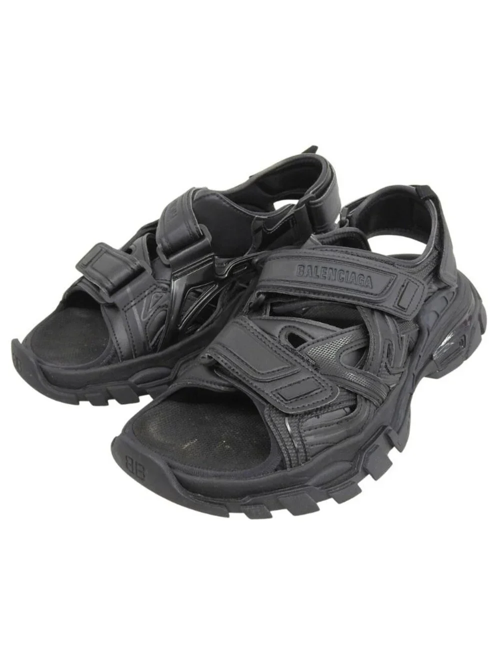 Balenciaga Track Sandals Shoes Black